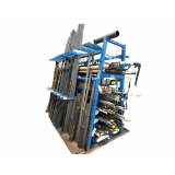 Steel Rack 8’H. X 123”L. Must Be Removed On a Separate Day From Removal Must Bring Proper Tools & Help - Rack Only Not Contents