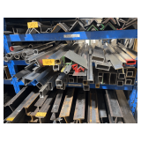 2 Shelves of Aluminum Drop Pieces - Tubing, Angle, Square, Rectangular - Approx.