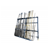 Steel Rack 8’H. X 123”L. Must Be Removed On A Separate Day From Removal Must Bring Proper Tools &Help - Rack Only Not Contents