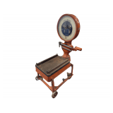 Vintage Toledo “No Springs - Honest Weight” Industrial Wheeled Platform Scale Scale - Style 31-1821 - S/N 651022 - 800lb Capacity - 1/2lb Graduations - 31" x 42" x 68"