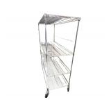 Metal Shelf With 4 Shelves. 59 3/4 Inches L By 24 1/4 Deep By 69 H