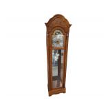 Howard Miller "Gavin" Grandfather Clock - Model 610-985 - S/N MF0050420013 - Includes Weights, Pendulum, Key, & Wind-Up - Brass Dial - Moon Phase - Beveled Glass - 20" x 12" x 83"