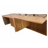 Wooden L Shaped Desk 56" x 30 x 30" L 48" x 24" x 30"