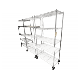 3 Rolling Metal Storage Racks