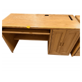 Wooden Desk & File Cabinet 55”L. 22”D. 30”H. - 22.5”L. X 20’D. Xx30”H.