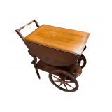 Wood Serving Cart 28”L. X 30”H.