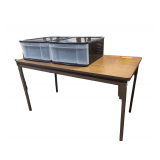Wood and Metal Table 48" x 24" x 27"
