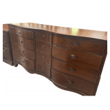 A Bassett Dresser with a Wood File Cabinet Dresser 62" x 22" x 34"
