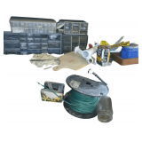 Contents On Counter - Rachet Straps - Wire - Surge Protector - Various Hardware
