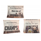 Steelers Vintage Superbowl Newspapers
