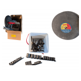 Assorted sockets 1/4 in to 3/4-in Drive, 2 Target brand 12-inch abrasive cutting wheel, 4 United Abrasives-SAIT A24R general-purpose 14" cut-off wheel