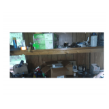 All Contents on Half of Shelf - Various Hardware - Fan - Lanterns and More