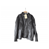 Ladies Fringe Leather Jacket Size XL