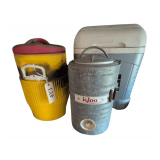 Igloo Cold Max Cooler, Igloo Industrial 5-Gallon Drinking Water Cooler, Vintage 1960s Igloo Galvanized Metal Water Cooler
