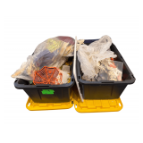 5 Plastic Totes Of Assorted Decorations