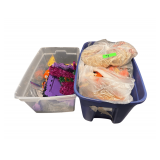 Plastic Totes Of Fall Decorations