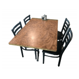 1 Table w 4 Chairs Table aprox 48" x 30"