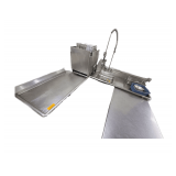 Stainless Steel Corner Dish Table w/ Valu-Clean Chemical Dispenser - Model VC1000LT - 115V - 80" x 89" x 56"
