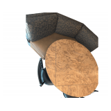 Corner Padded Booth 3 Chairs, Round or Square Table
