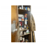 3 Shelf Cabinet full of Used Paint