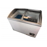 Caravell Curved Glass Sliding Door Merchandiser Freezer - 41" x 25" x 34"