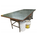 Two Wood and Metal Tables 35.5" x 35.5" x 25.5"