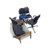 5 Cushioned Chairs - 3 on Wheels