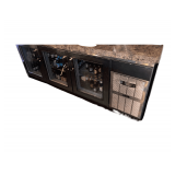 Perlick 3 Door Back Bar Refrigerated Beverage Cabinet - Model C5078SCUL - 115V - 90" x 24" x 35"