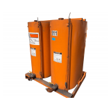 Dual Approx. 275 Gal Steel Tank w/ Gauge on Skid