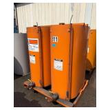 Dual Approx. 275 Gal Steel Tank w/ Gauge on Skid