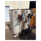 Dual Approx. 275 Gal Steel Tank w/ Gauge & Pump on Skid