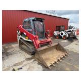 2021 Takeuchi TL10V2 Skid Steer - High Flow - only 1001 Hours - Aux Piping - Full Enclosed Cab. Heat / AC - SN: 410005162 - 75in Bucket