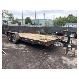 2020 AMO Heavy-Duty Tandem-Axle Equipment Trailer - 18’ Dovetail Deck - Wood Decking - Fold-Down Rear Loading Ramps - Heavy Frame Construction - 12,000 Gross Weight - VIN: 7FNUH1825L1017978