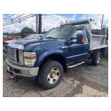 2010 Ford F-350 Super Duty XL Dump Truck - 4x4 - 5.4L V8 - Runs and Drives - Inspected 03/27 - 81,773 Miles - Aluminum Dump Body w/ Headache Rack and Mesh Window Guard - Snowplow Mount Brackets - VIN: