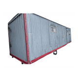 Mobile Office Trailer - 30’ - New Electric Heaters - Wall-Mounted A/C Unit - Built-In Desk Hutch And Work Counters - Corrugated Siding Comes with Aluminum Stair / Platform Railing Assembly
