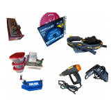 Contents of Cabinet - Saw Blades, Nails and Screws, Heat Guns, Drywall Tools