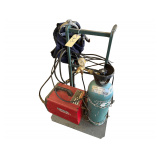 Lincoln Electric Weld-Pak 100 Portable Welder - 1PH/ 115V - Includes C02 Tank, Dolly, & Helmet
