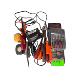 Lot of Assorted Tools - Measure Tapes, Hex Socket Set, Other Screwdrivers