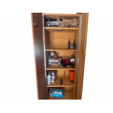 Contents of Cabinet - Battery Charger - Light Bulbs - Gloves - Product