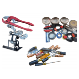 Various Hand Tools Including Cutters, Screwdrivers, Putty Knives, & More
