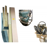 A Sump Pump Lumber Extension Cords and Metal Posts
