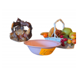 Lu Ray Pastels Serving Bowl - Fruit Basket - Horse Statue