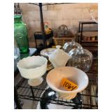 Assortment of Anchor Hocking Pumpkin Glass Ware - Milk Glass Assortment