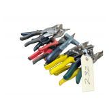 A Set of 8 Tin Snips