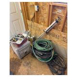 Hose Reel & Rolls of Garden Hose - Automatic Sprinkler Stand - Hose Attachments