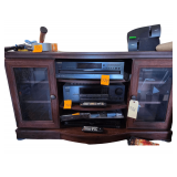 Wooden TV Entertainment Stand with Storage - 46 x 20 x 25