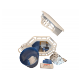 Home Interior Wicker Look Mirror and Shelf NIB -Blue Bathroom Set - Duck Wall Art - Wall Bows and Hearts