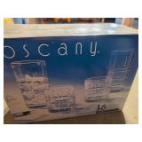 16 Toscany Glass Beverage Set 8 Glasses 10.5 Oz