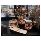 Lefton China Coffee Pot - Cream and Sugar Bowl