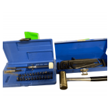 Gunsmith Screw Set Box of Allen Wrenches with a Brass Hammer